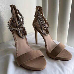 Bebe brand Charlette style ankle chain high heel.